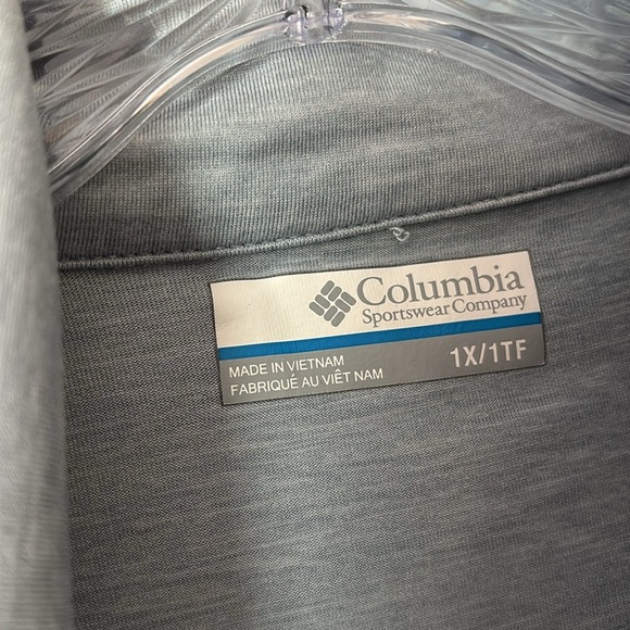 Women’s Lightweight Columbia Half Zip Pullover, 1X, Gray - Picture 4 of 7